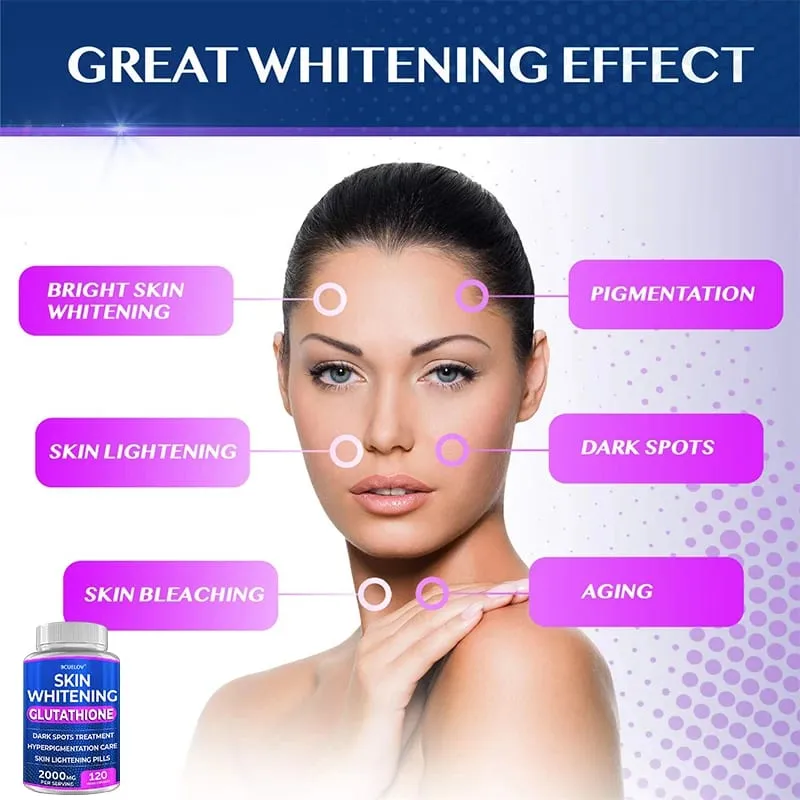 Turmeric Bearberry Vitamin Glutathione Skin Whitening Pills - 2000 mg - Offsets free radicals and reduces oxidative stress — image 6