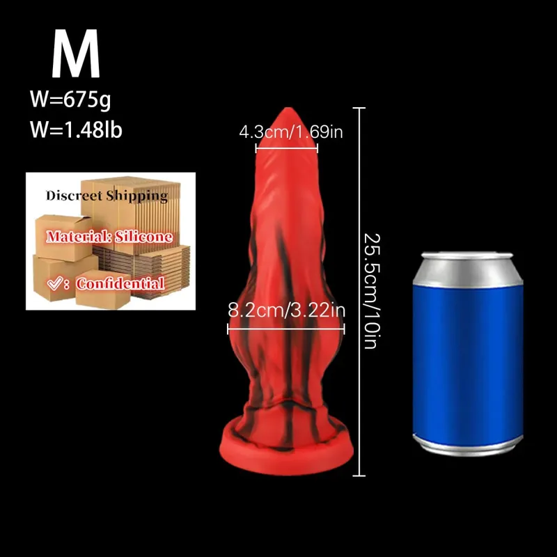 Énorme Silicone fantaisie Animal gode Plug Anal Prostate sexe pour hommes femmes gros noeud chien gode ventouse godemichet Anal coq Sex Toys18