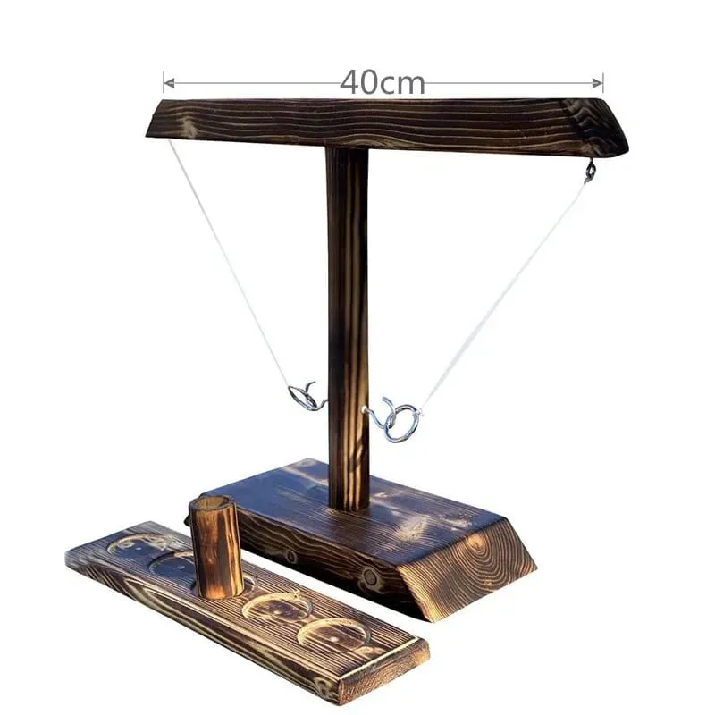 Ring Toss Games for Kids Adults Home Party Drinking Games Fast-paced Handheld Wooden Board Games Shot Ladder Bundle Outdoor Bars — image 9