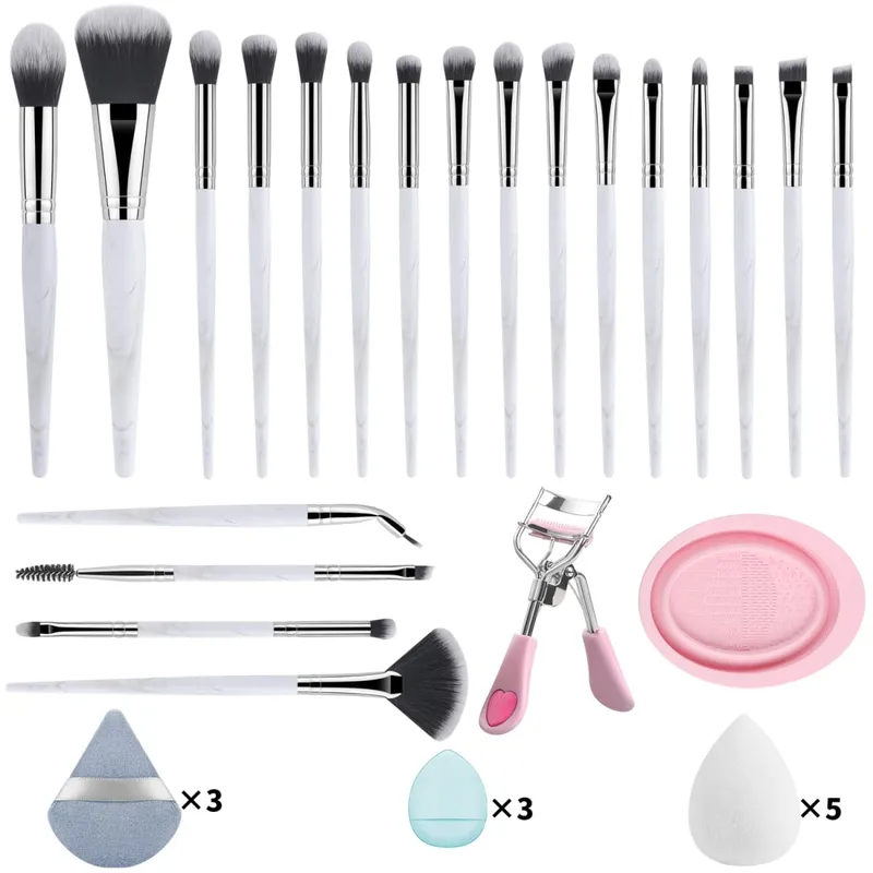 33 Chiếc Bộ Dụng Cụ Trang Điểm 20 Cọ Trang Điểm Với Bông Đánh Phấn Bát Vệ Sinh Mi Full Face Bộ Trang Điểm Mắt — image 13
