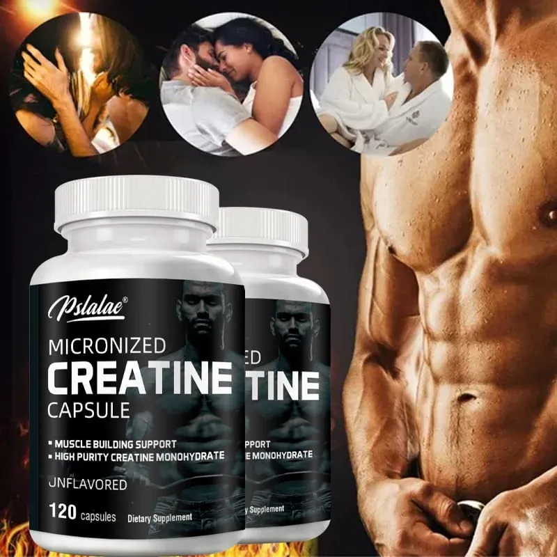 Micronized Creatine Powder (5000 Mg) Creatine Monohydrate Powder Unflavored Ketogenic Friendly Non-GMO 120 Capsules