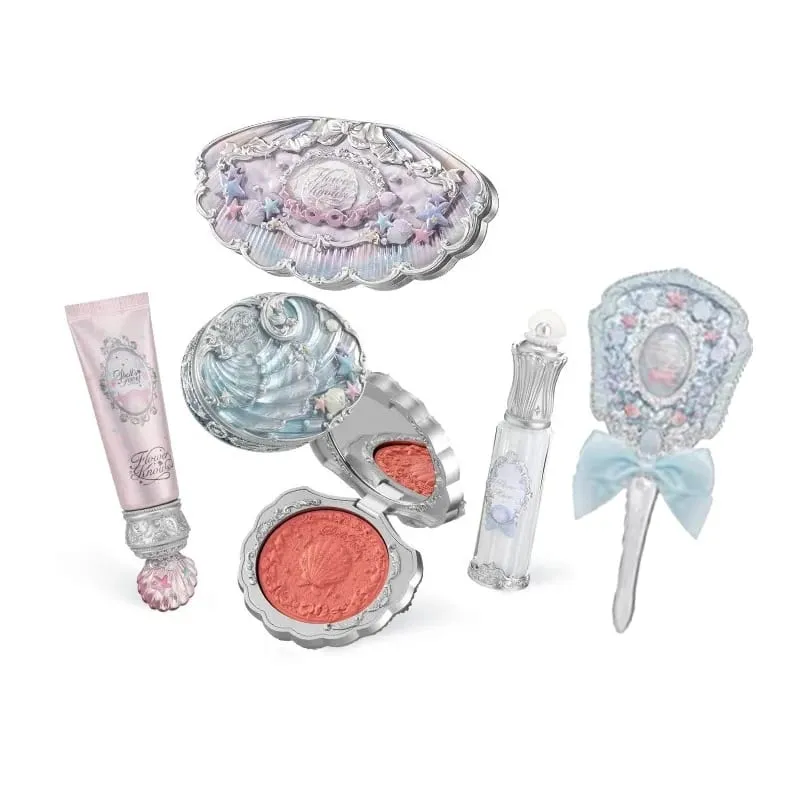 Flowerknows Shell's Jewel Maquiagem Gift Set Eye Blush Lip Glaze Setting Powder Correcting Primer para mulheres Kit completo — image 1