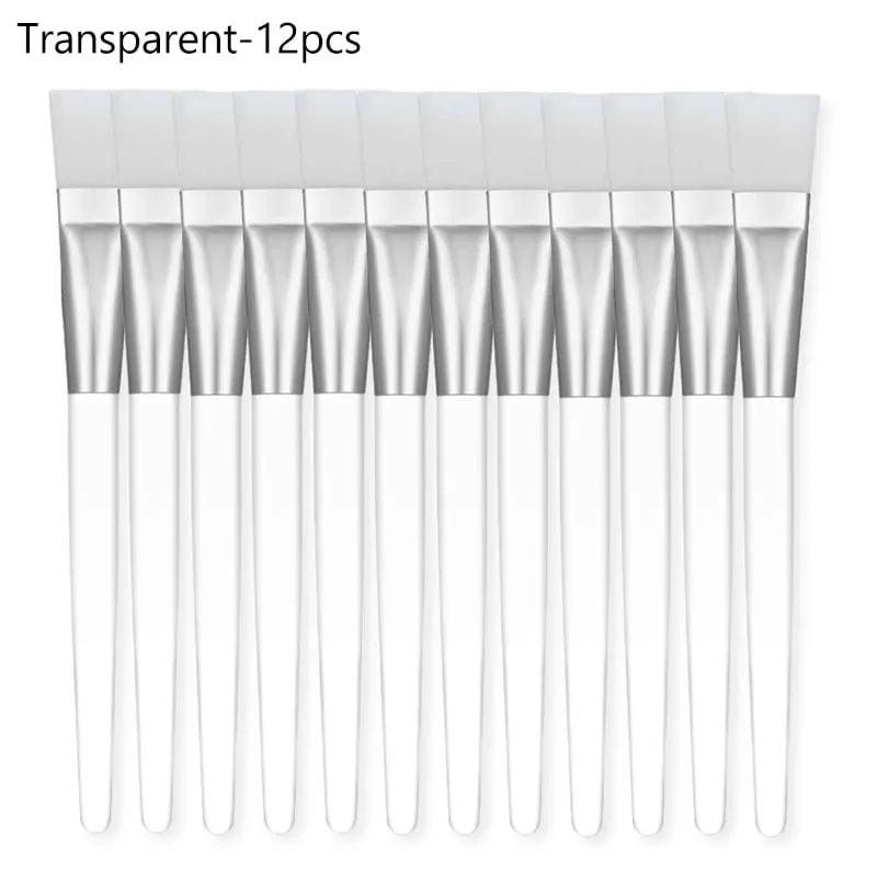 12/6/2pcs Facial Mask Brushes Set Face-Mask Applicator Soft Facial Application Brush with Clear Plastic Handle for Skin Care — image 10