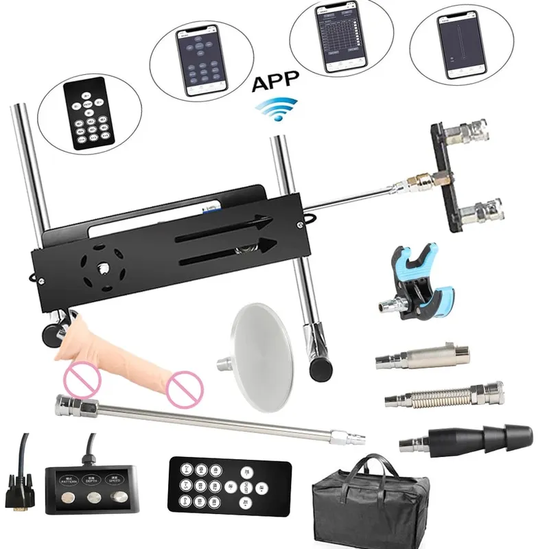 APP อัจฉริยะ Premium Sex Machine ระบบซิลิโคน Dildo Thrusting Love เครื่องรีโมทคอนโทรลนวดสำหรับผู้หญิง