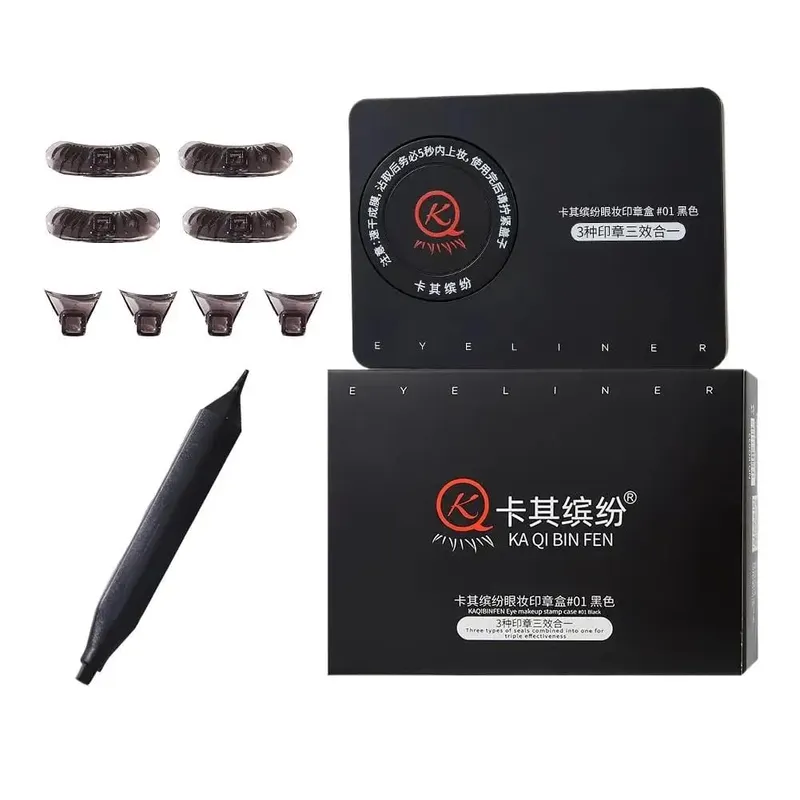 3-in-1 Lower Eyelash Stamp Eyeliner & Beauty Mole Stamp Set 3s Fast Application Waterproof Eye Makeup Tools