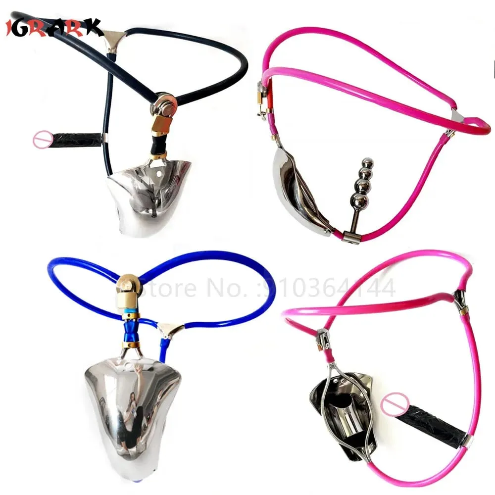 Male Chastity Cage Device Size Adjustable Leather Belt Penis Ring Underwear Scrotum Protectors Dildo Anal Plug Sex Toys for Men — image 1