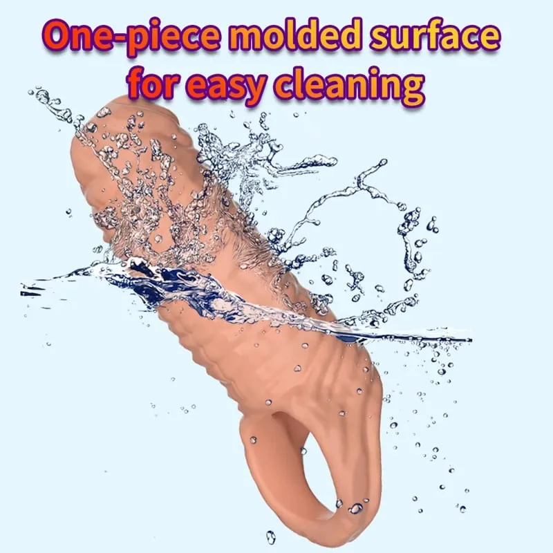 Male Realistic Penis Sleeve Penis Extender Cock Dick Enlargement Delay Ejaculation Cock Rings Reusable Condom Sex Toys For Men