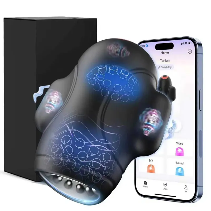 Male Masturbator Pennis Vibrator 10 Vibrating 3 Motors Stroker with App Control 360° Wrapping Sex Toy for Training for Men — image 8