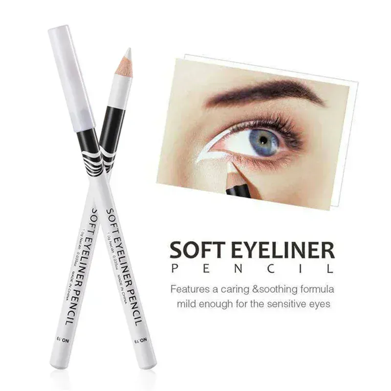 1PC New White Eyeliner Makeup Lasting Smooth Easy To Wear Eyes Brightener Waterproof Fashion Eyes Liner Pencils Eye Makeup Tools — image 2