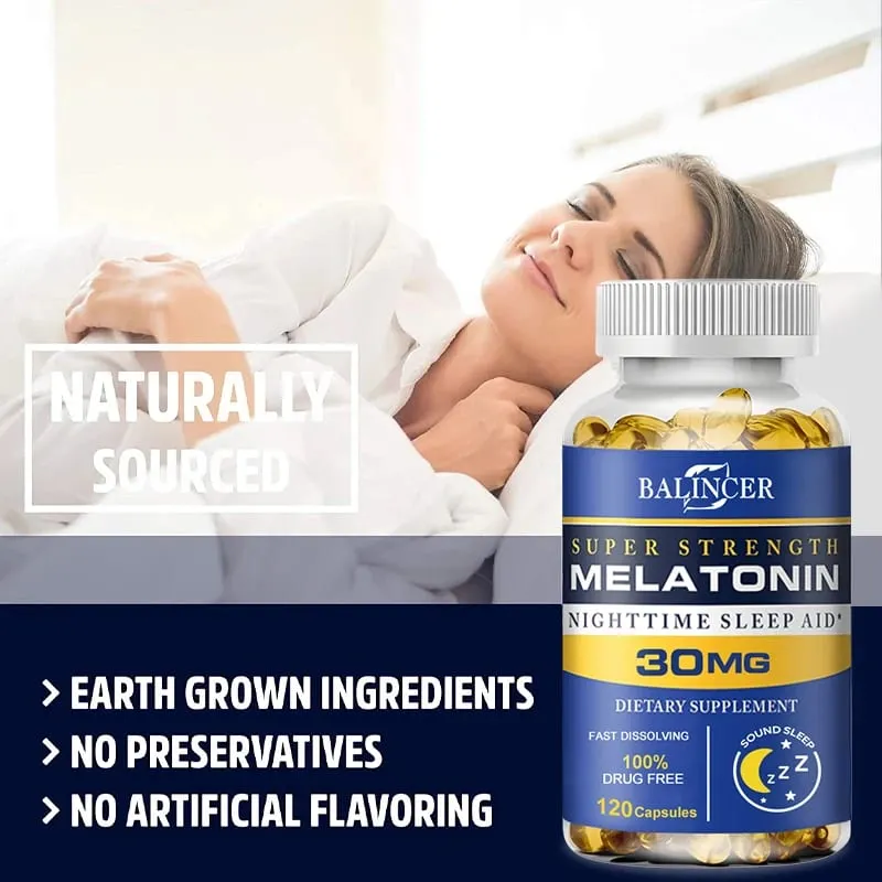 Balincer - Melatonin Sleep Dietary Supplement Supports Relaxation Stress and Healthy Sleep Non-GMO Dietary Supplement — image 5
