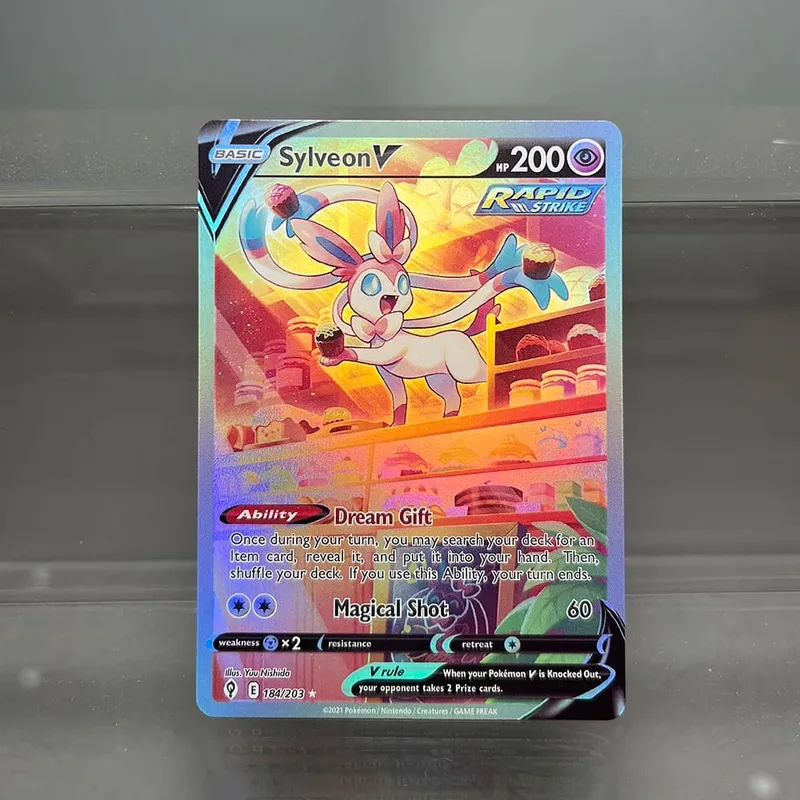 Foil PKM Single Cards Pikachu Charizard EX Bubble Mew Game Rare Collection Cards PTCG Rainbow Proxy Cards — image 19