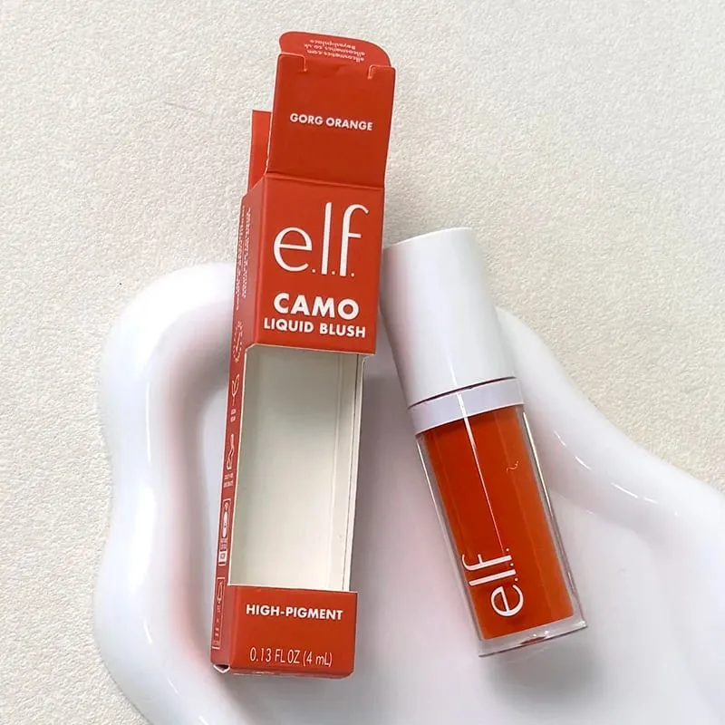 Elf Blush for Lips Cheeks Smooth Liquid Blush Two-ended Lipstick Lip Gloss Long-lasting Makeup Pink Primer for Pore Minimization