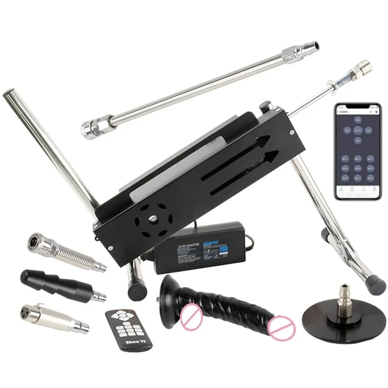 New Sex Machine App & Wired & Wireless Control Turbo Gear Powerful Love Machine with Dildo for Adults Masturbation