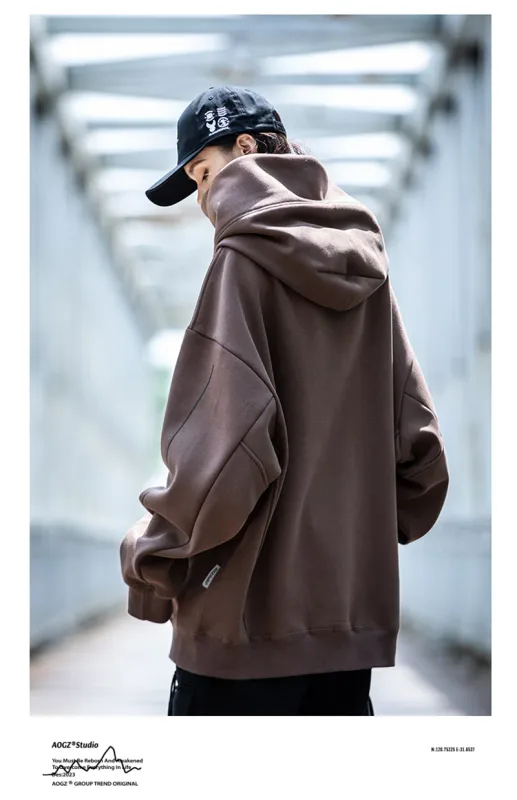 Autumn Men's Windbreaker Turtleneck Hooded Sweatshirts New Japanese Ninja Hoodies Women Line Print Oversized Y2K Vintage Hoodie — image 17