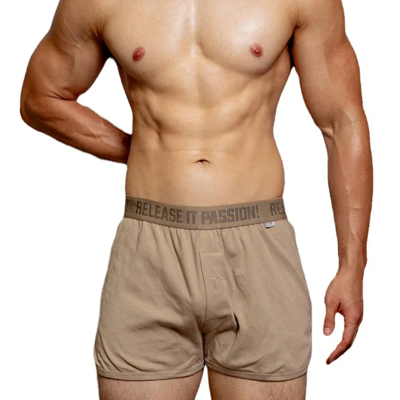 Man's Underwear Panties Men's Shorts Cotton Underwear Boxers Solid Loose Cuecas Masculinas Home Boxershorts Ropa Interior Hombre — image 4