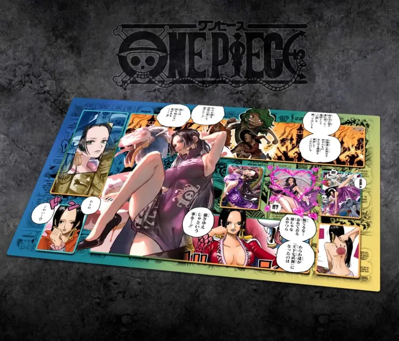 60*35cm Anime One Piece OPCG GAME Card PlayMat Comic Series New Four Emperors Teach Shankusu Buggy Luffy Chopper Collection Toys