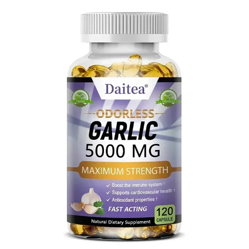 Garlic Extract Capsules 5000mg Balance Cholesterol Help Immunity Heart Health Detoxification Cleansing — image 8