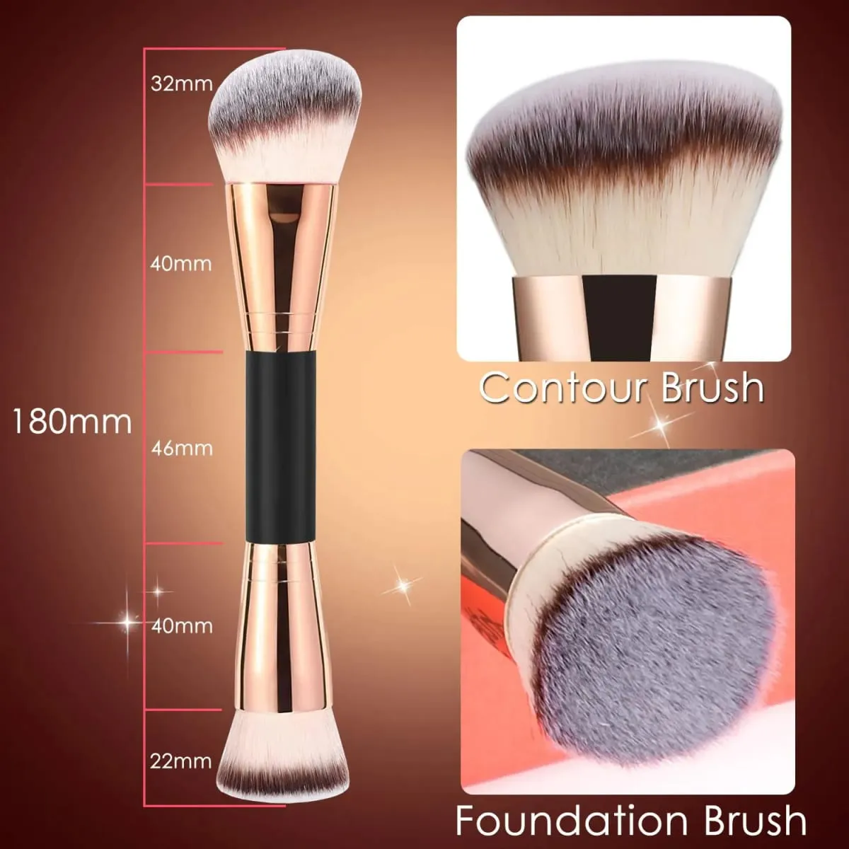 Foundation Makeup Brush Double Ended Makeup Brushes For Blending Liquid Powder Concealer Cream Cosmetics Blush Brush — image 5