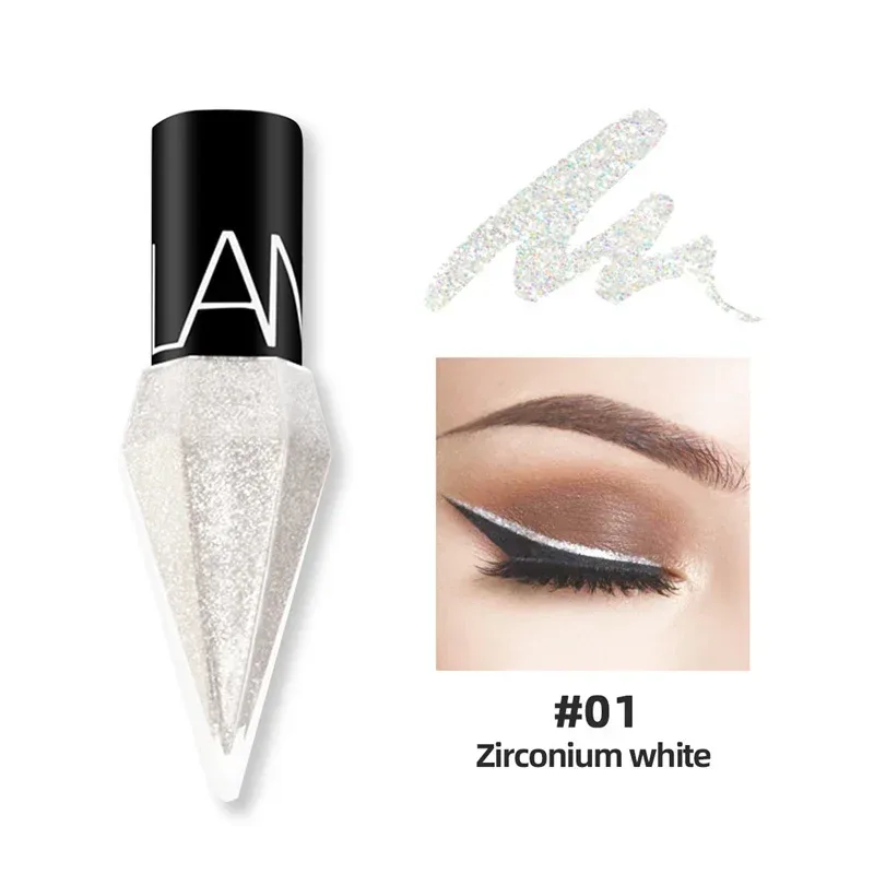 5pc/set Professional Shiny Eye Liners Cosmetics for Women Pigment Silver Rose Gold Color Liquid Glitter Eyeliner Beauty Makeup — image 7