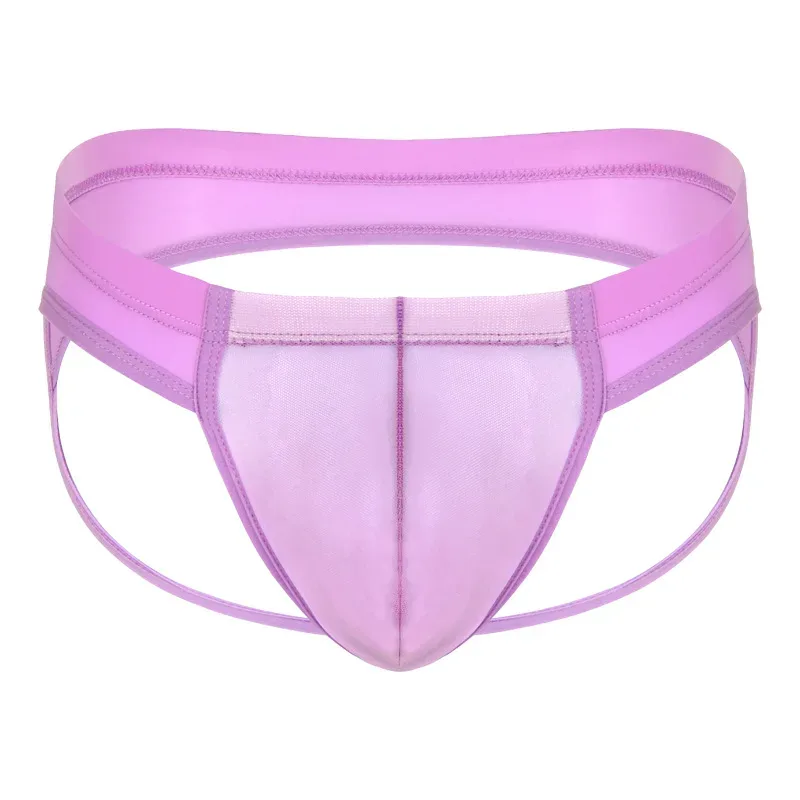 Sexy Men's G-string Thongs Transparent Underwear Mesh Breathable Backless Panties