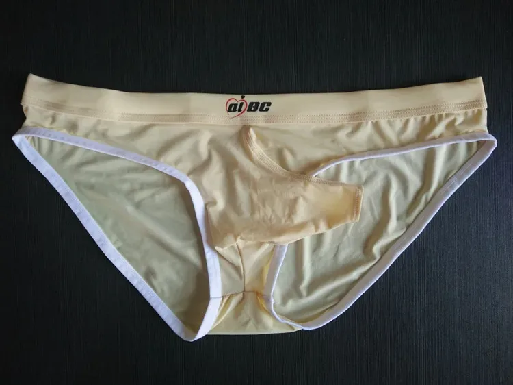 Men's Erotic Briefs Elephant Nose Open Sheath Bikini Gay Sexy Thin Ice Silk Penis Bulge Separate Elastic Quick Dry Sports Tangas — image 29