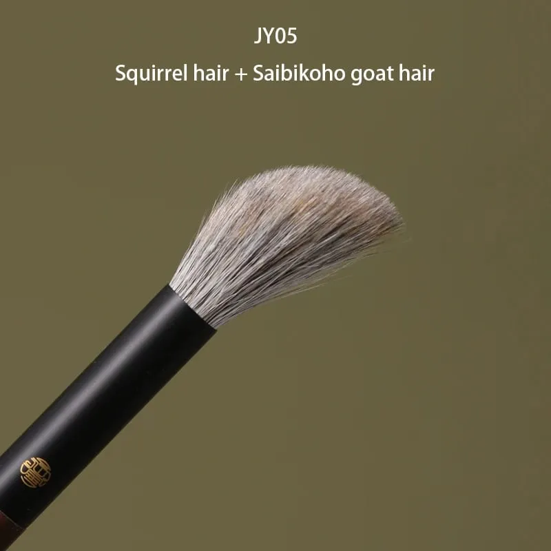 Professional Handmade Makeup Brushes 1PC Squirrel Fox Horse Goat Hair Slanted Contour Blush Brush Walnut Handle Make Up Brush