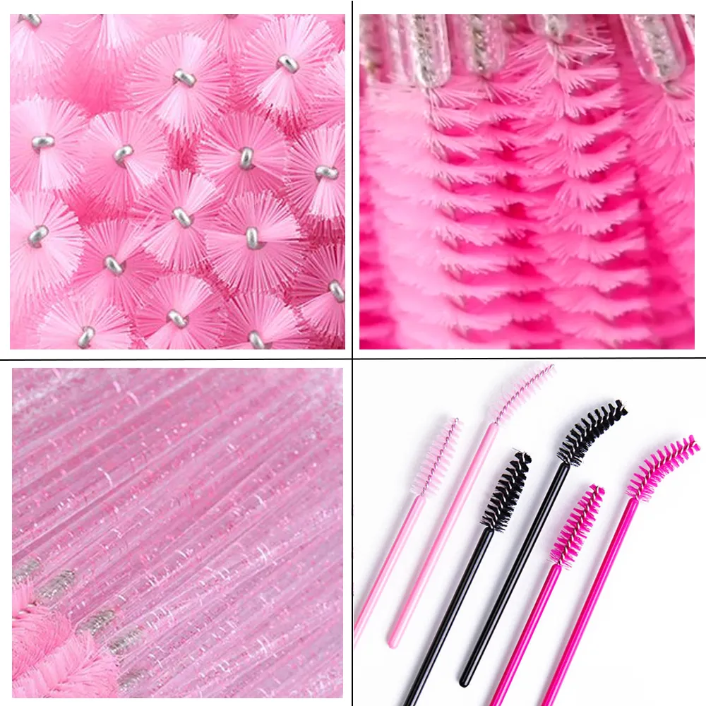 50/100/300/500pcs Eyebrow Eyelash Brushes Eyelash Spoolies Mascara Wands Applicator for Eyelash Extension Makeup Tool LAUKISS — image 3