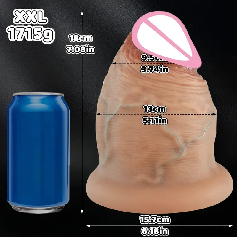 5 Größen Silikondildos Butt Plug Dicker Analplug Realistischer Riesiger Dicker Dildo Mit Saugnapf Erwachsene Spielzeug Sexspielzeug Für Frauen Mann — image 10