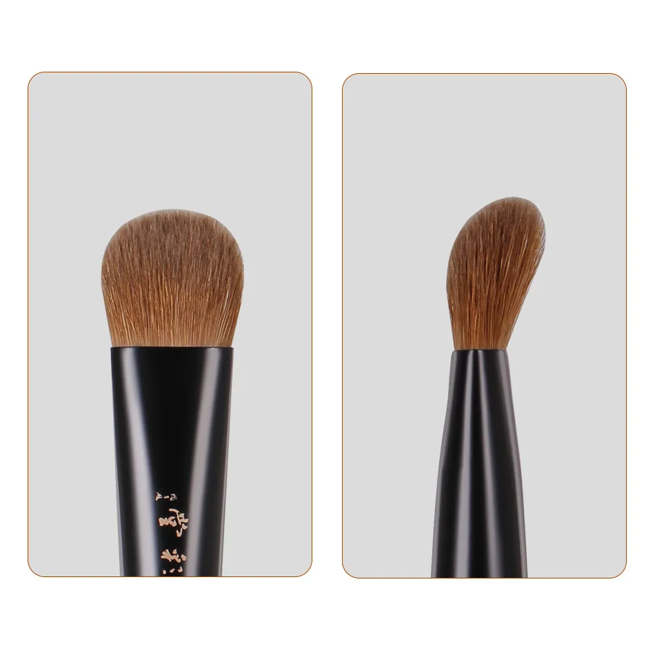 D2B-03(S) Professional Handmade Make Up Brush Tilted Foundation Concealer Brush Weasel Hair Raw Lacquer Handle Makeup Brushes