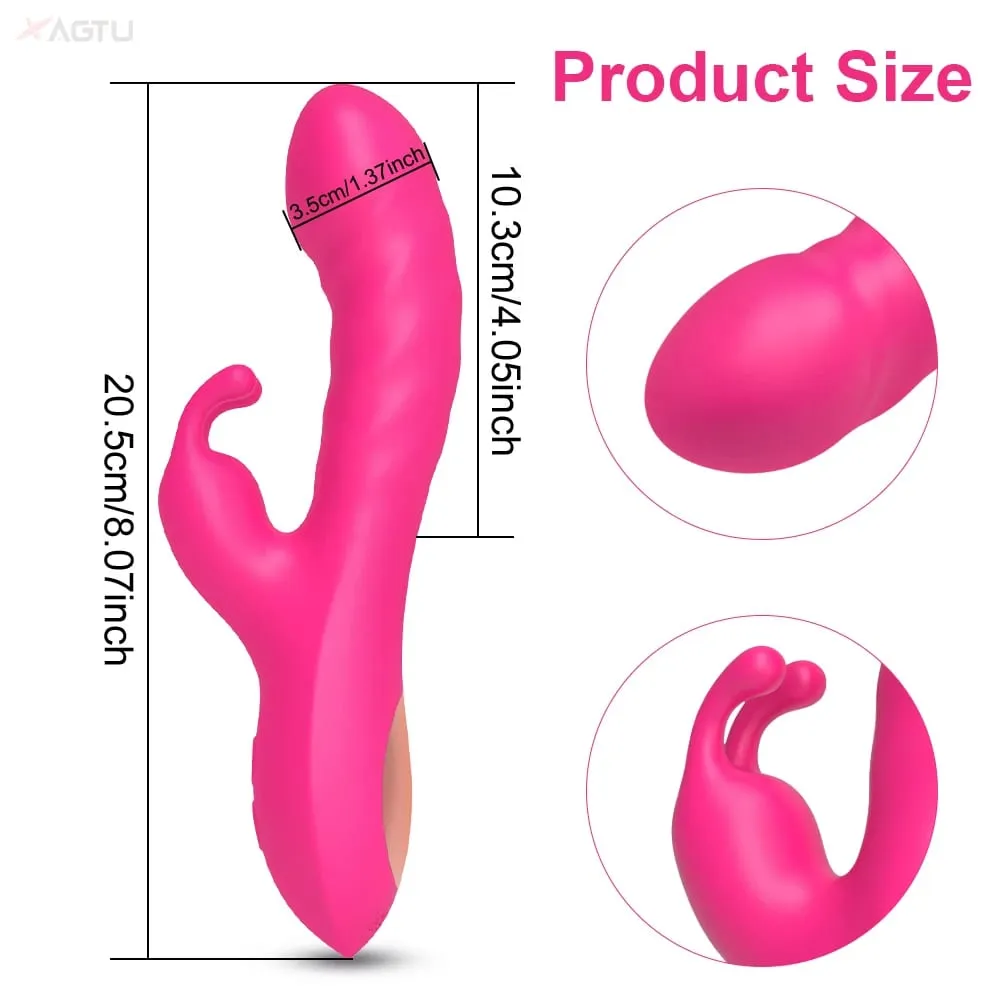 G Spot Rabbit Vibrator for Women Nipple Clitoris Stimulator Powerful Dildo Vagina Massager Adults Masturbator Female Sex Toy — image 3