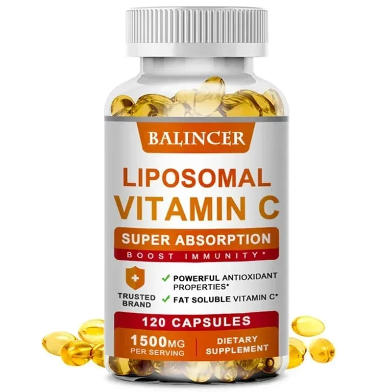 Supplément liposomal de vitamine C – Vitamine C liposomale facilement absorbée, antioxydant, soutient le système immunitaire, favorise la santé de la peau.