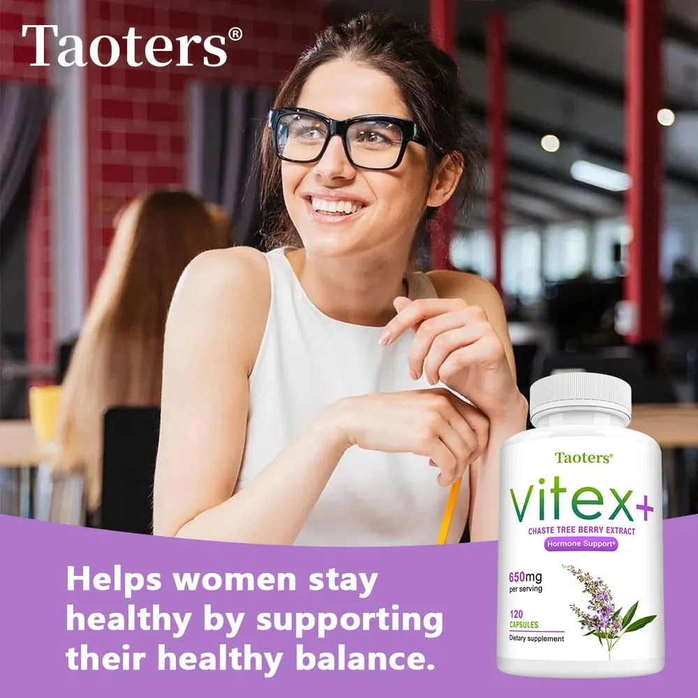 Vitex Berry Extract Complete Herbal Supplement for Women's Menopause Improves Skin Regulates Mood Promote Sleep Non-GMO — image 3