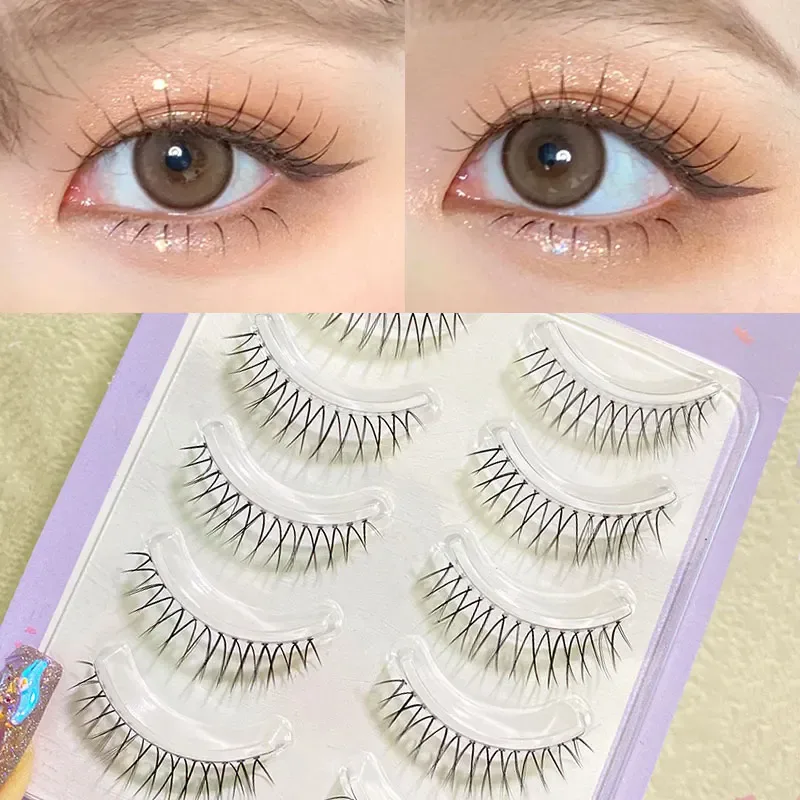 Natural False Eyelashes Slender Transparent Stem Eye Lashes Manga Lashes Novice Eyelash Supplies Korean Eyelashes Stick Makeup — image 17