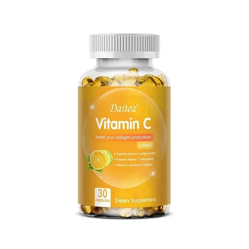 C-vitamin kapszula - 2000mg elősegíti a kollagéntermelést, támogatja a bőrt és az immunrendszer egészségét Erőteljes antioxidáns 120 kapszula