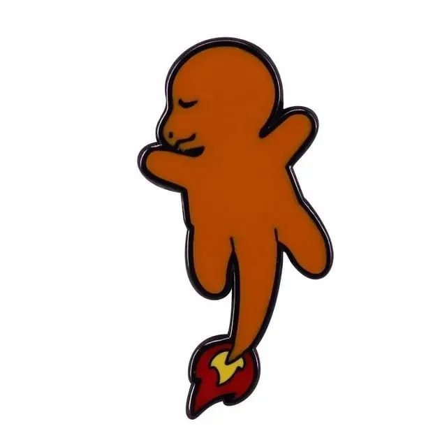 Anime Pokemon Charmander Spille smaltate Colleziona dinosauro Kawaii Spilla in metallo cartone animato Zaino Cappello Borsa Colletto Distintivi con risvolto — image 11
