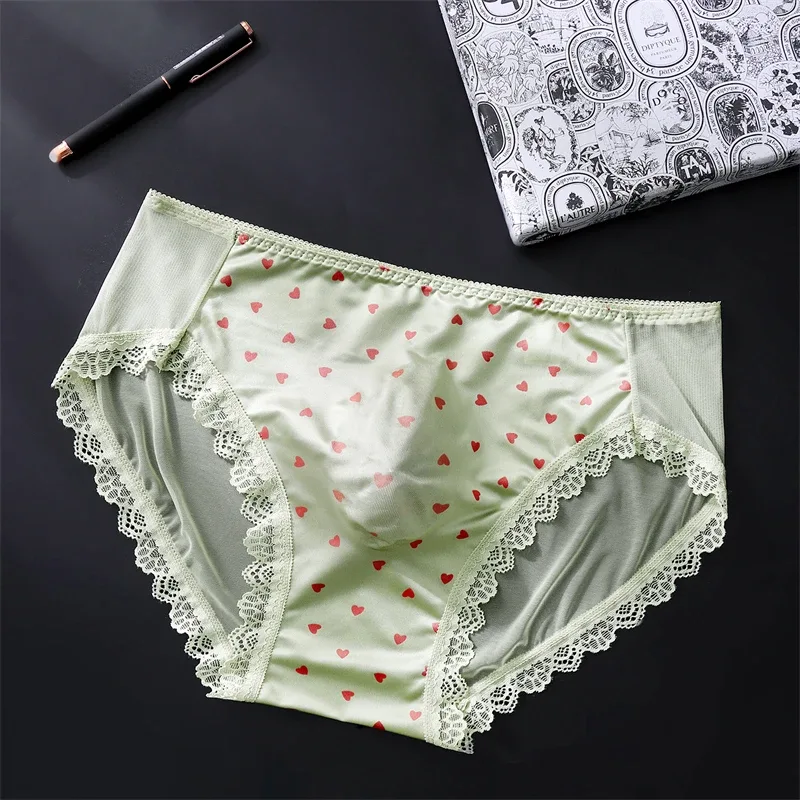 Miękka bielizna męska kokardka z nadrukiem koronkowa calzoncillos hombre 3D przestrzeń dorośli 18 plus rozmiar cueca nude uczucie sissy cuecas masculino