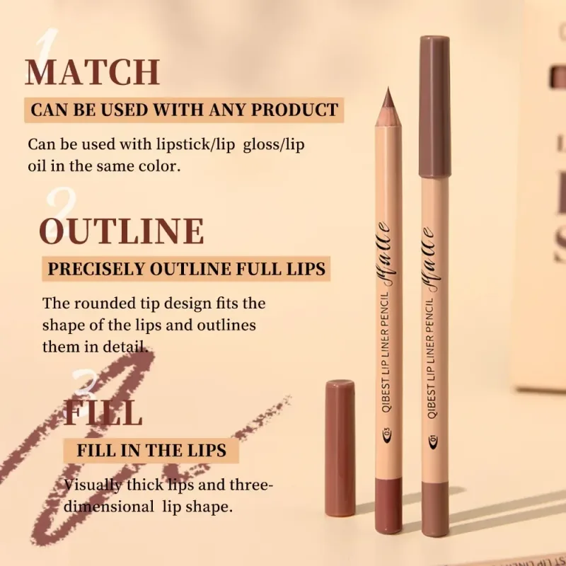 12 Piece Matte Lipliner Set Smooth and Easy To Apply Non Smudging and Non Fading Natural Makeup Effect Lip Liner — image 2