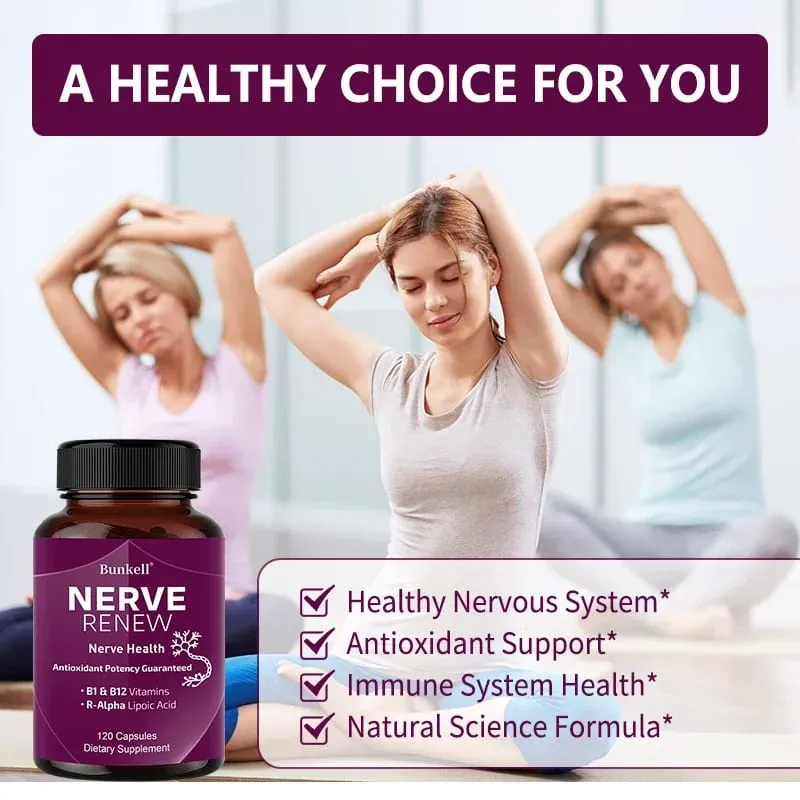 Neurological Support Capsules - Alpha Lipoic Acid Vitamins - Supports Nervous System and Joint Health Bone Health