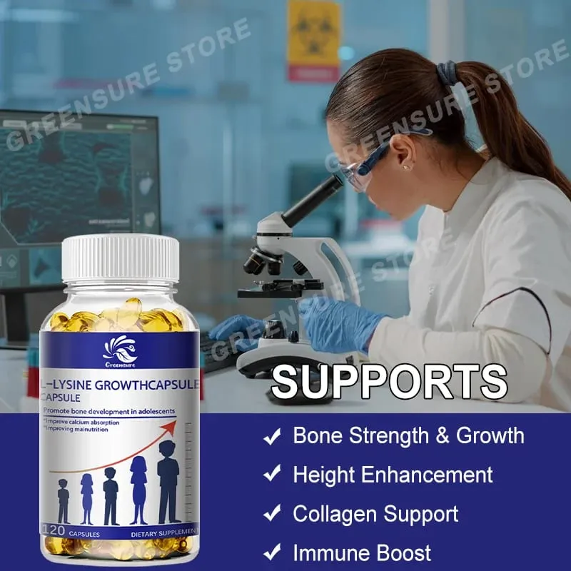 Growth Hormone Support Capsules - With L-Arginine & GABA for Healthy Development