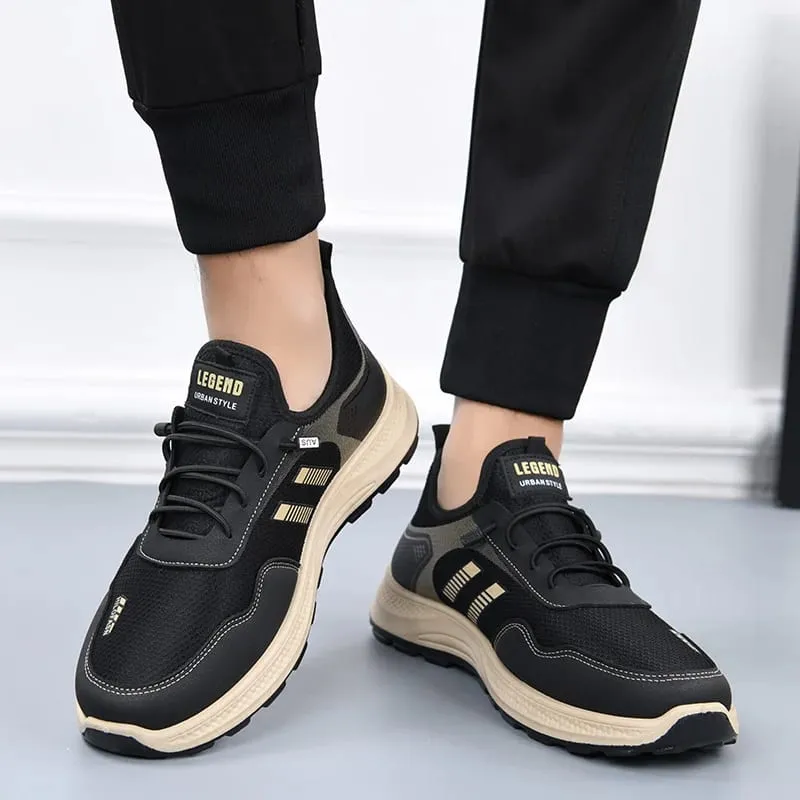 Flat Shoes for Men Non-Slip Soft Soles Comfortable Dad Shoes for Middle-Aged and Elderly People Walking Shoes for Men Spring and Autum New Casual Shoes — image 1