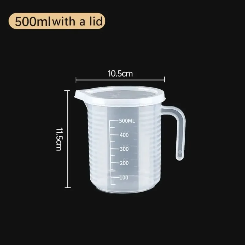 Measuring Cup Transparent Plastic Laboratory Beaker Graduated Liquid Jug Cup Kitchen Baking Cooking Measurement Scale Container — image 17