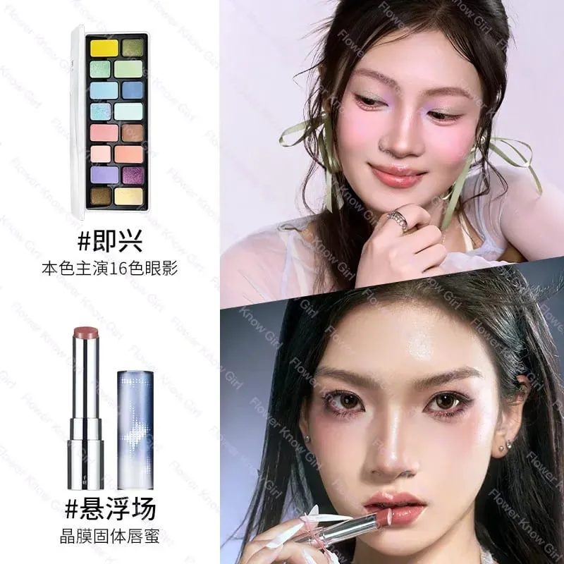 16-Color Eyeshadow Palette Matte Shimmer & Satin Finishes Natural Daily Wear Multi-Color Face Palette Lip Gloss Set — image 7