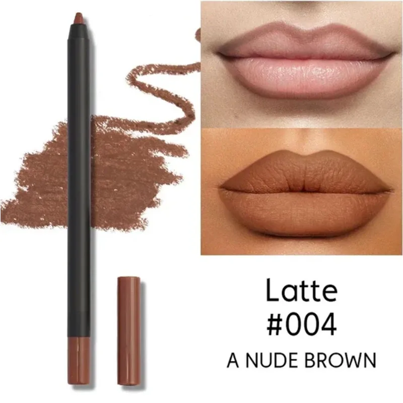 Nude Brown Lip Liner Pencil Lipstick Matte Smooth Waterproof Lipliner Long Lasting Non-stick Cup Lipstick Pen Beauty Cosmetics — image 15