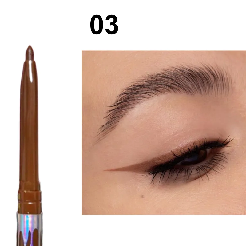 Eyeliner Gel Pencil Black Brown Ultra-fine Matte Natural Smooth Quick Dry Non-Smudge Waterproof Easy Wear Eyeliner Pen Makeup