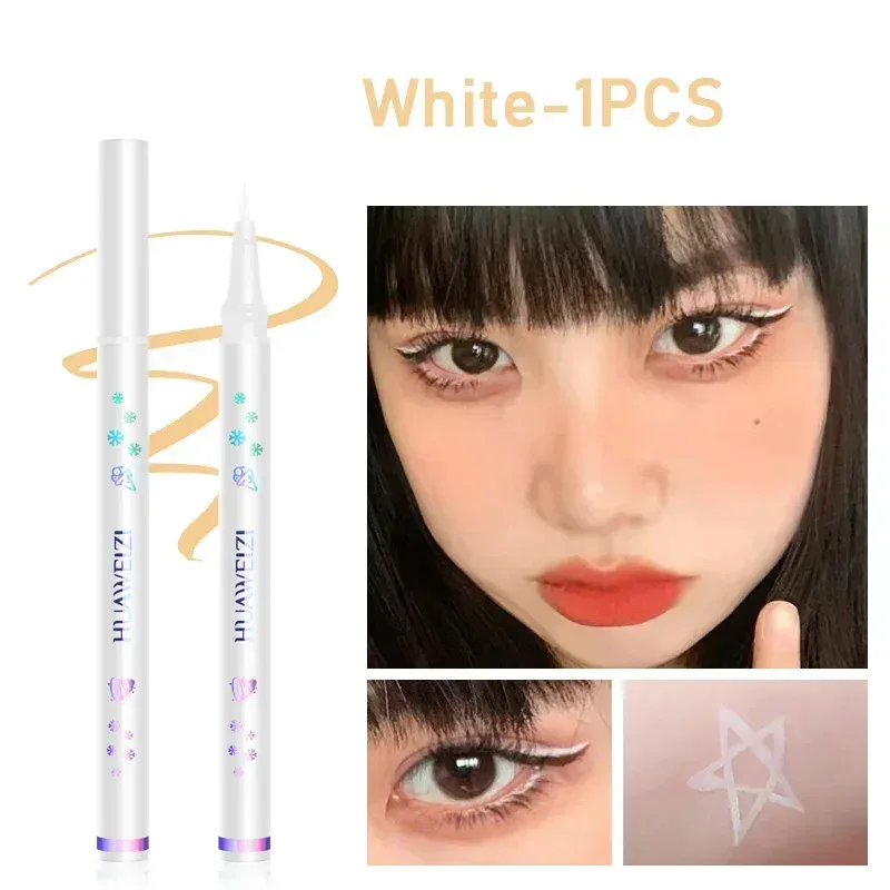 6 Color Liquid Eyeliner Pen Water Proof Lying Silkworm Pencil Very Fine Brown Purple Blue White Eye Makeup Shadow Liner Cosmetic — image 8
