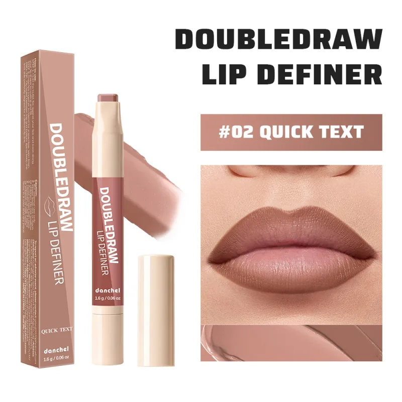 10 Colors Double Draw Lip Definer 2 In 1 Lip Liner Lip Gloss Silky Cream Texture Long Lasting Hydrating High Pigment Lip Makeup — image 9