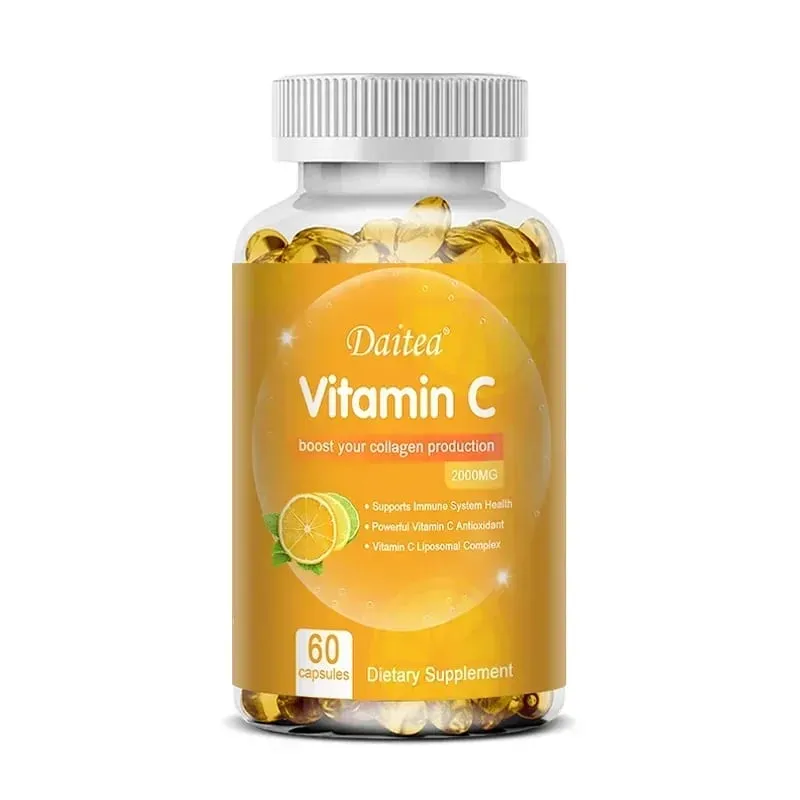 Vitamin C 2000 Mg Capsules Nutritional Supplements - Immunity Collagen Boosters and Antioxidants Skin Health Vitamin C — image 8