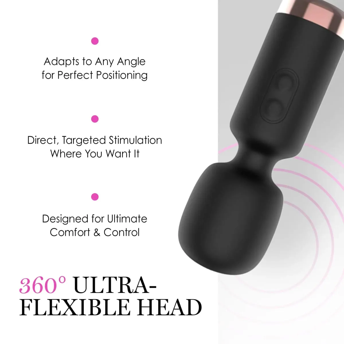 Mini Clitoral Stimulator AV Vibrator Wand with 10 Vibration Modes Portable Vibrating for G Spot Nipple Adult Sex Toy Massager — image 4