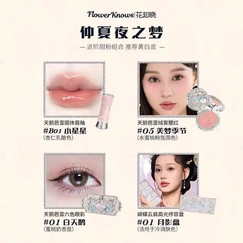 Flower Knows Swan Ballet Round Dance Makeup Gift Box Lip Glaze Blush Makeup Gift Box — image 9