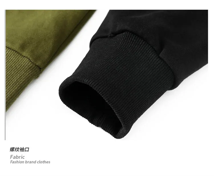 Spring Autumn Men's Sweatshirts Fashion Patchwork Long Sleeve O-Neck Loose Streetwear Pullovers Casual Hoodies Sweatshirt Men — image 17